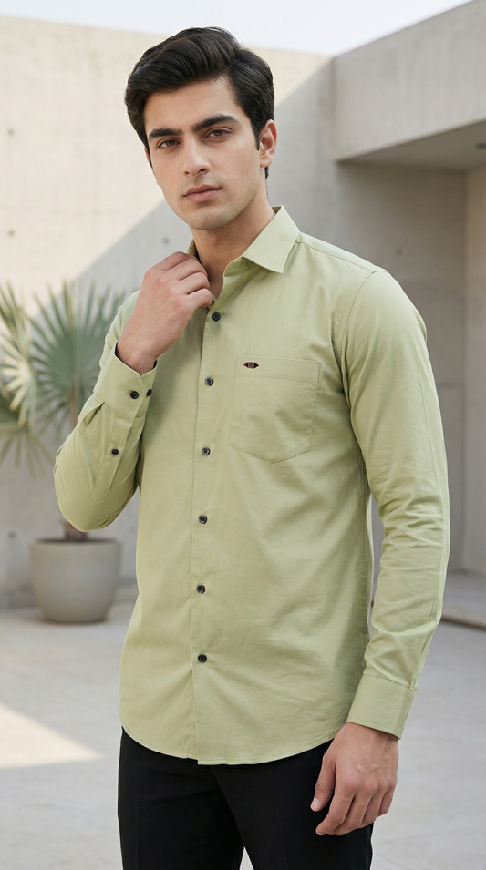 Light Olivier Luxe Satin Shirt