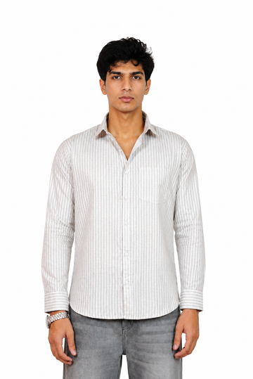 Ash grey stripes shirt