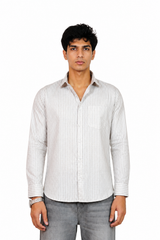Ash grey stripes shirt