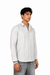 Ash grey stripes shirt