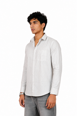 Ash grey stripes shirt