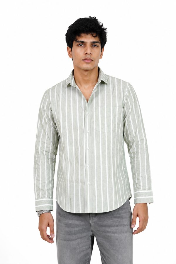 Pistachio Green stripes Shirt