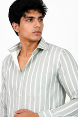 Pistachio Green stripes Shirt