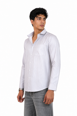 Ivory Lavender Stripes shirt
