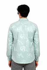Mint Floral printed Shirt