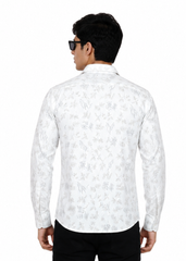White Floral printed  Shirt