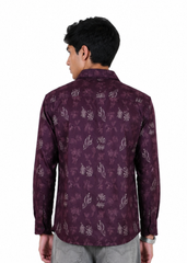 Maroon Floral Printed Shirt