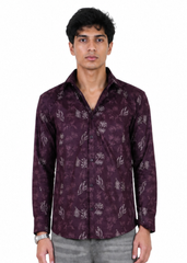 Maroon Floral Printed Shirt