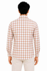 Beige Check Shirt