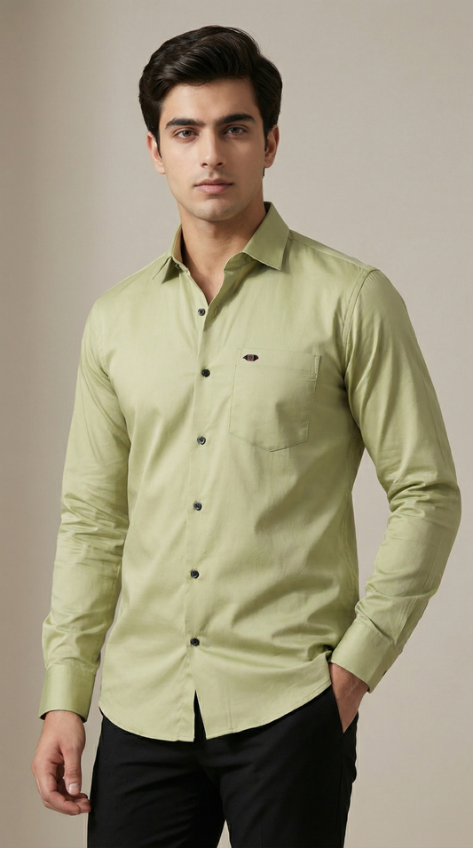 Light Olivier Luxe Satin Shirt