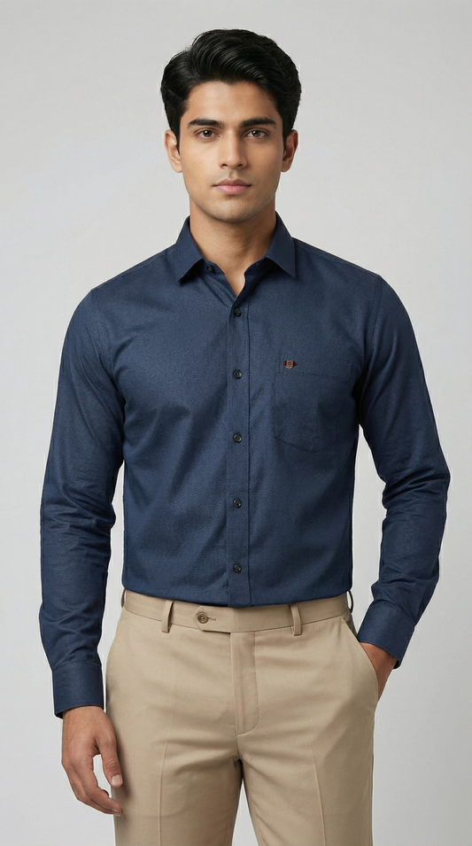 Imperial Navy Satin Shirt