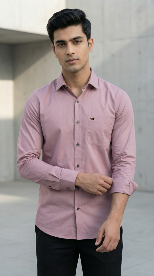 Blush Pink Satin Shirt