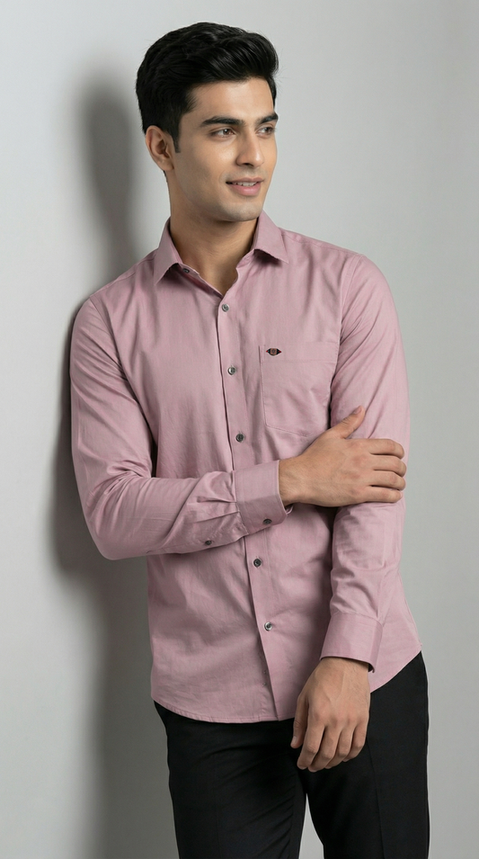 Blush Pink Satin Shirt