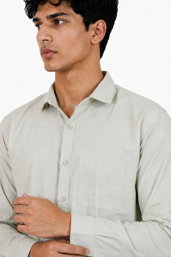 Olive green Linen Shirt