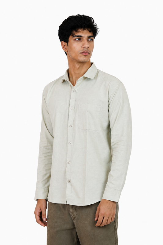Olive green Linen Shirt
