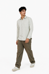 Olive green Linen Shirt