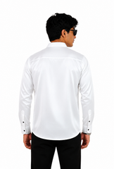 Lunar White Satin shirt