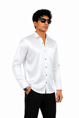 Lunar White Satin shirt