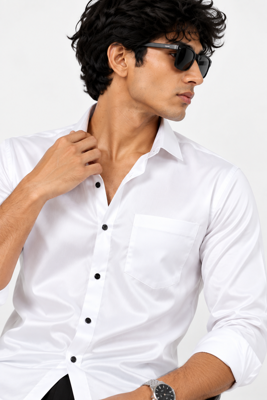 The White Satin Shirt
