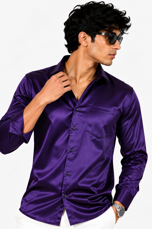 The Purple Satin Shirt