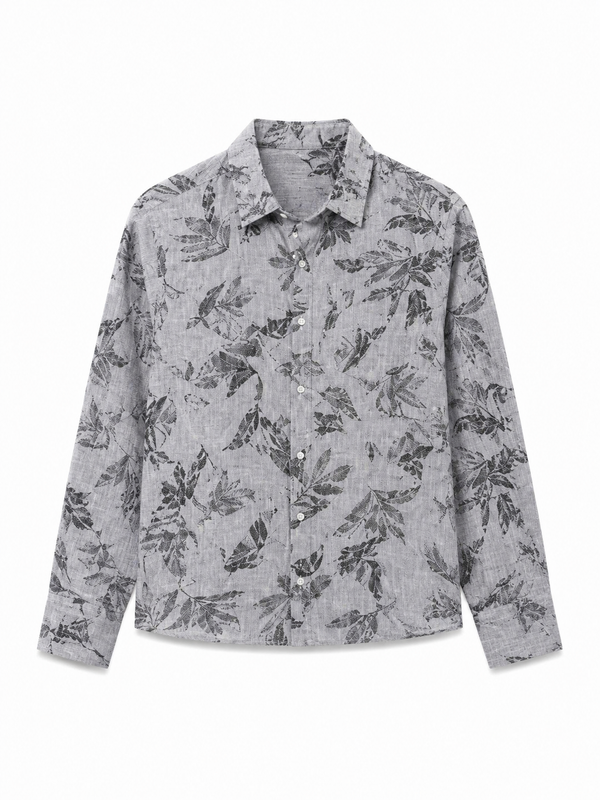 Slate Leaf Printed Shirt
