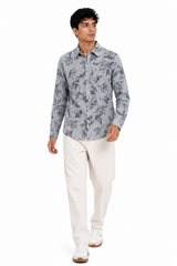 Slate Leaf Printed Shirt