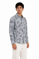 Slate Leaf Printed Shirt