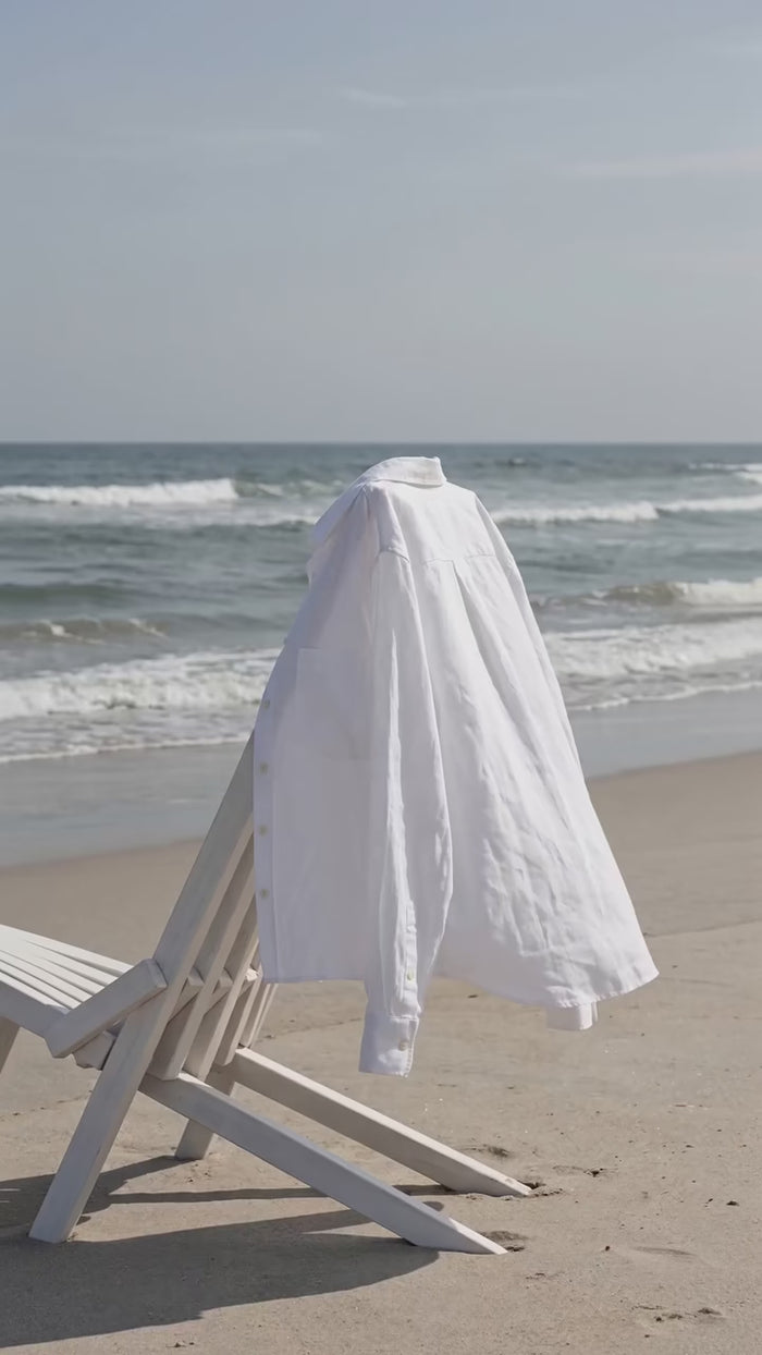 Ivory Linen Blend Shirt
